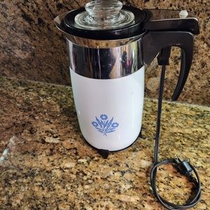 Corning Ware Coffee percolator Cornflower